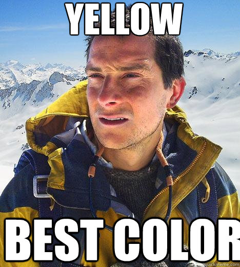 yellow  best color  Bear Grylls