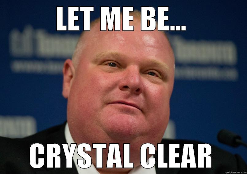PUN MACHINE ROB FORD - LET ME BE... CRYSTAL CLEAR Misc
