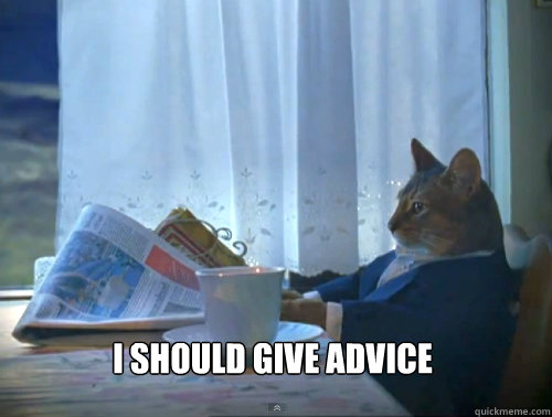I should give advice - I should give advice  1% Cat