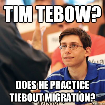 Tim Tebow? Does he practice Tiebout migration?  