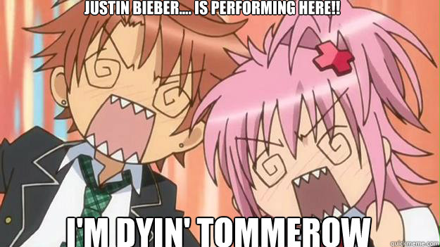 Justin Bieber.... is performing here!! i'm dyin' tommerow  