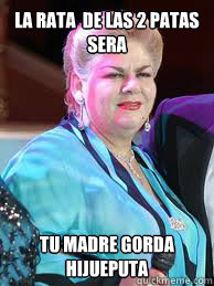 la rata  de las 2 patas sera tu madre gorda hijueputa  gorda