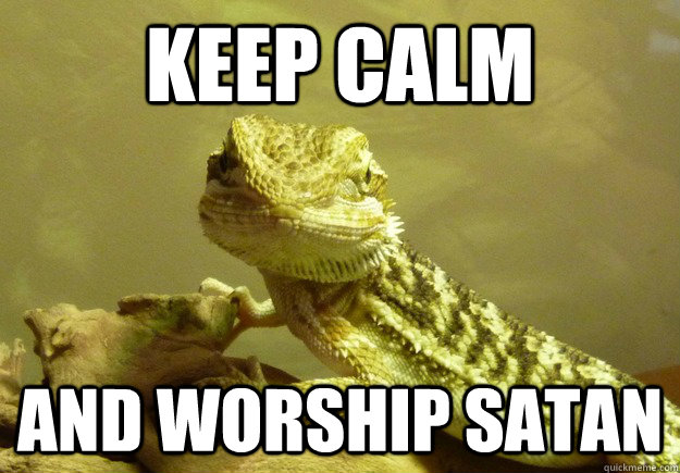 keep calm and worship satan  
