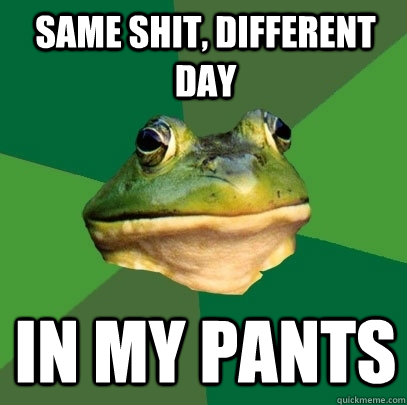 same shit, different day in my pants - same shit, different day in my pants  Foul Bachelor Frog