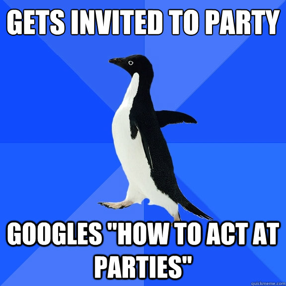 Gets invited to party googles 