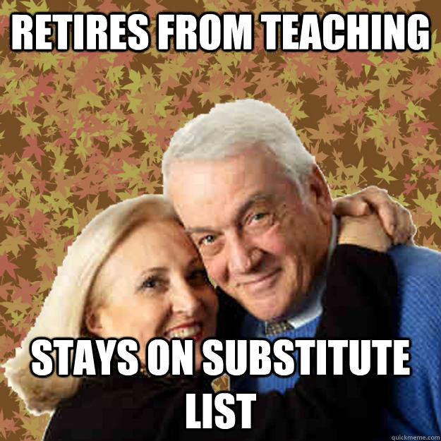RETIRES FROM TEACHING Stays on substitute list   