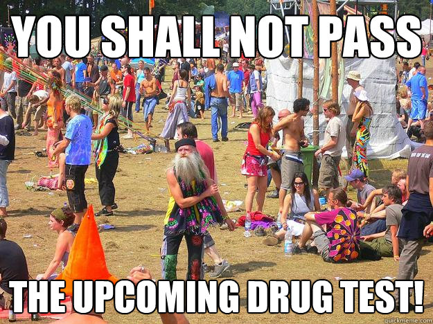 You Shall Not Pass The upcoming drug test! - You Shall Not Pass The upcoming drug test!  Gandalf the Stoned