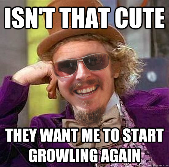 isn't that cute they want me to start growling again  Condescending Mikael Akerfeldt