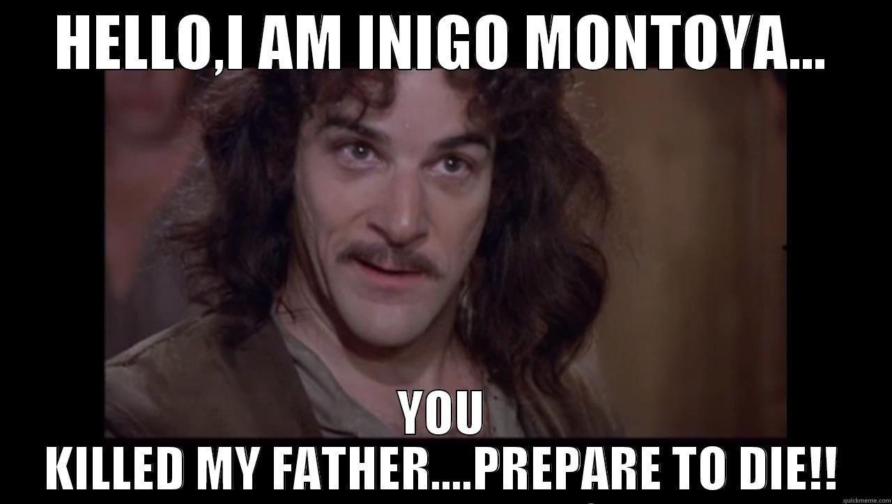 Montoya's Revenge - HELLO,I AM INIGO MONTOYA... YOU KILLED MY FATHER....PREPARE TO DIE!! Misc
