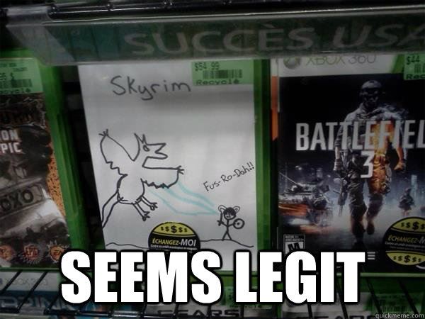  SEEMS LEGIT  skyrim