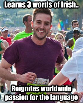Learns 3 words of Irish.. Reignites worldwide passion for the language  Ridiculously photogenic guy