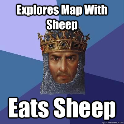 Explores Map With Sheep Eats Sheep  Age of Empires