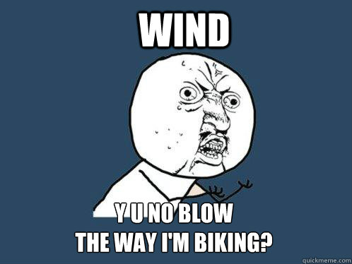 Wind y u no blow 
the way i'm biking?  Y U No