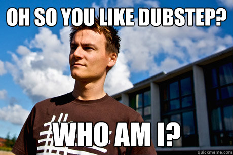 Oh so you like Dubstep? who am i?  
