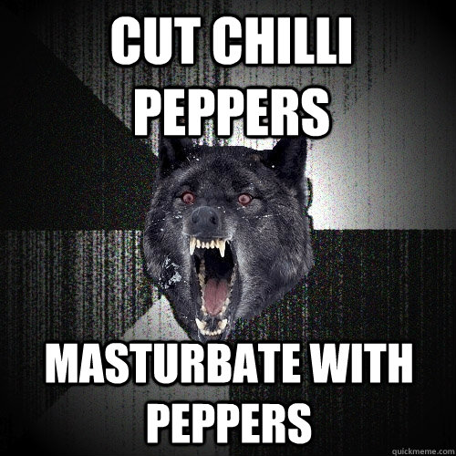 Cut Chilli Peppers masturbate with peppers  Insanity Wolf