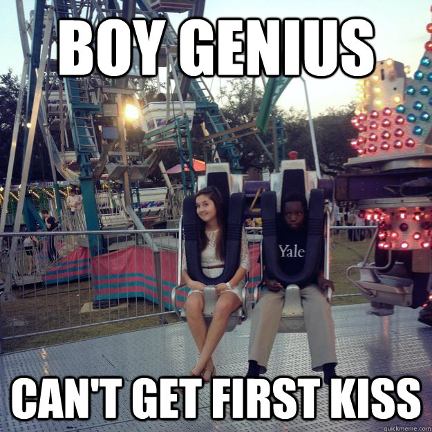 Boy genius can't get first kiss  