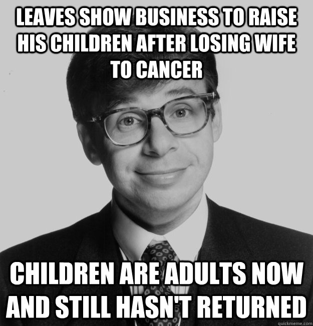 Leaves show business to raise his children after losing wife to cancer children are adults now and still hasn't returned  