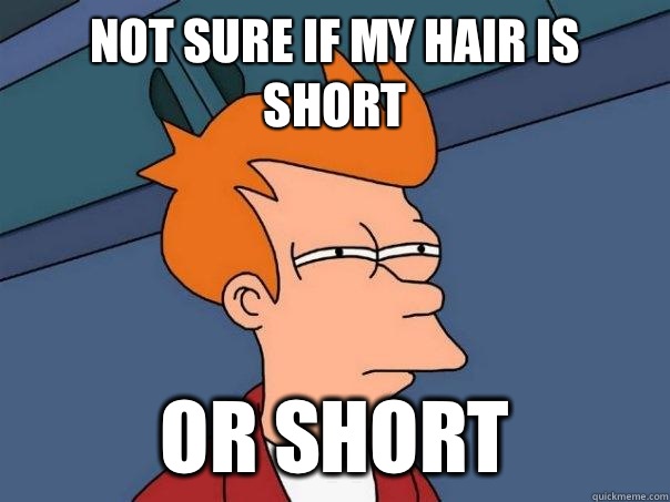 Not sure if my hair is short Or short - Not sure if my hair is short Or short  Futurama Fry