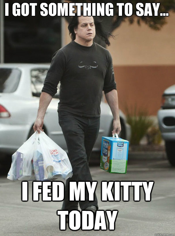 I GOT SOMETHING TO SAY... i fed my kitty today  DANZIG KITTY