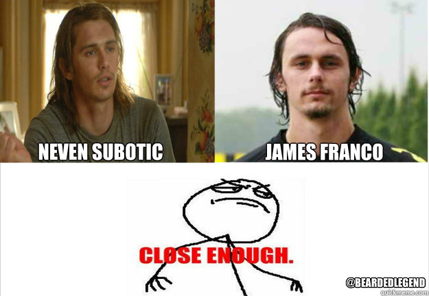 neven subotic james franco @beardedlegend  