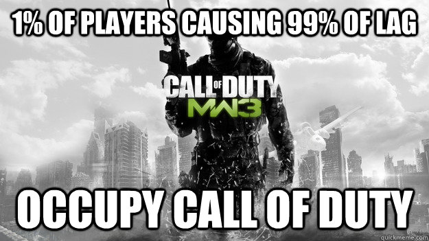 1% of players causing 99% of lag Occupy Call of Duty - 1% of players causing 99% of lag Occupy Call of Duty  Scumbag MW3