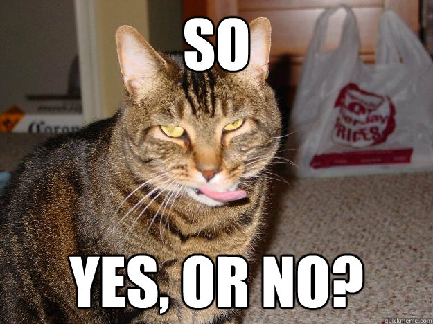 so yes, or no? - so yes, or no?  Creepy Seductive Cat