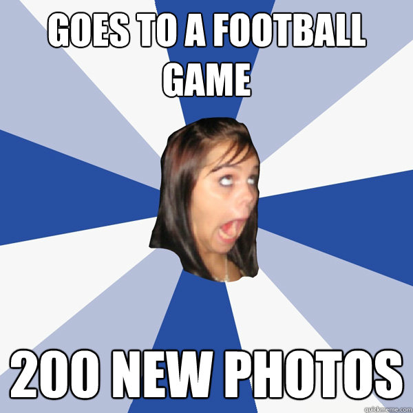 goes to a football game 200 new photos  Annoying Facebook Girl