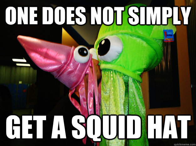 one does not simply get a squid hat - one does not simply get a squid hat  squid hat