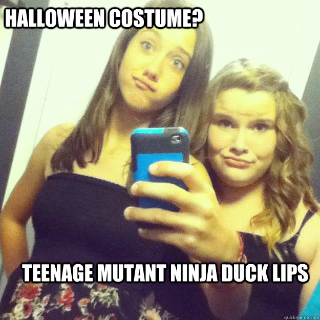 Halloween Costume? Teenage Mutant Ninja Duck Lips - Halloween Costume? Teenage Mutant Ninja Duck Lips  Misc