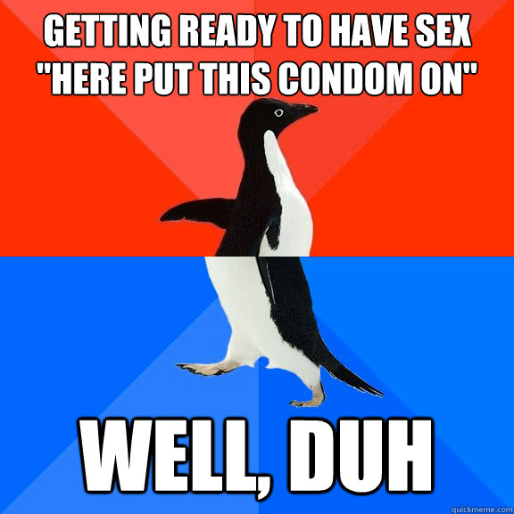 Getting ready to have sex 