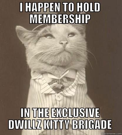 I HAPPEN TO HOLD MEMBERSHIP IN THE EXCLUSIVE DWILLZ KITTY BRIGADE Aristocat