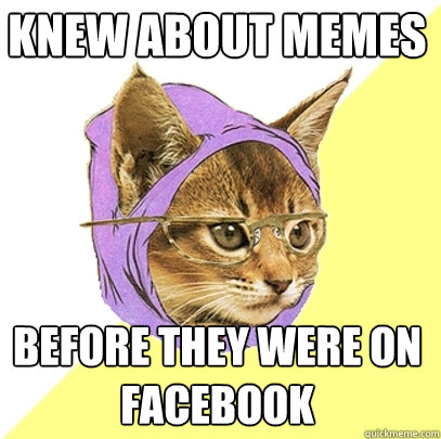 Knew about memes before they were on facebook  Hipster Kitty