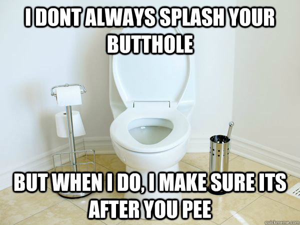 i dont always splash your butthole but when i do, I make sure its after you pee - i dont always splash your butthole but when i do, I make sure its after you pee  douchebag toilet