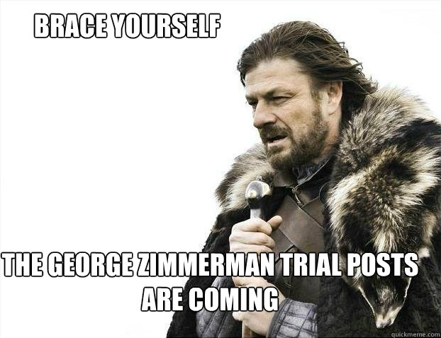 Brace yourself The George Zimmerman Trial posts are coming  BRACE YOURSELF SOLO QUEUE