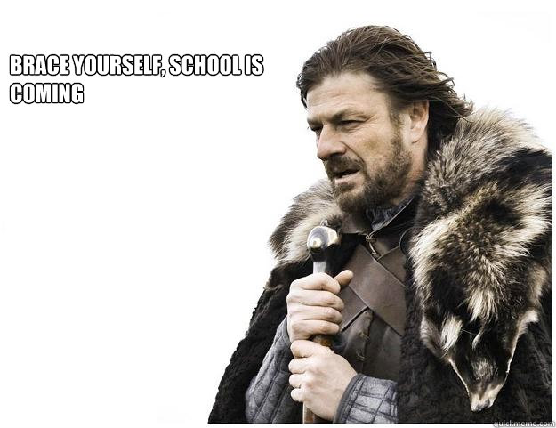 BRACE YOURSELF, SCHOOL IS COMING  Imminent Ned