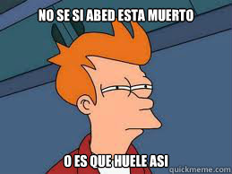 no se si abed esta muerto o es que huele asi  Meme