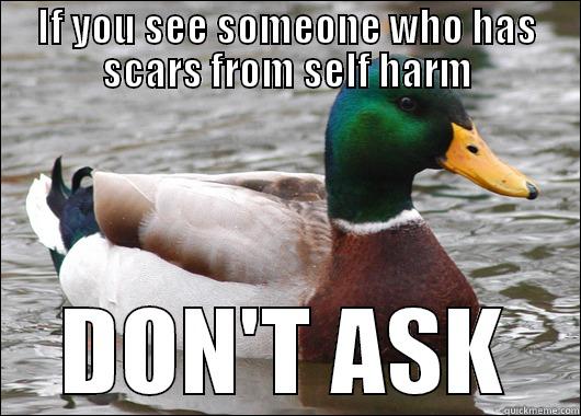 IF YOU SEE SOMEONE WHO HAS SCARS FROM SELF HARM DON'T ASK Actual Advice Mallard