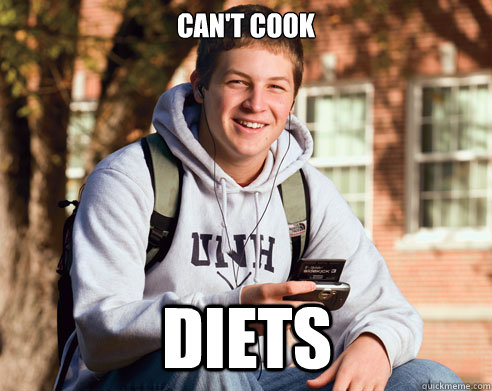 Can't cook DIETS  College Freshman