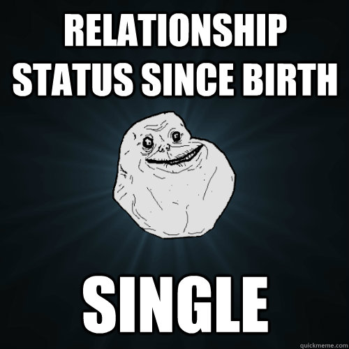 Relationship status since birth Single - Relationship status since birth Single  Forever Alone