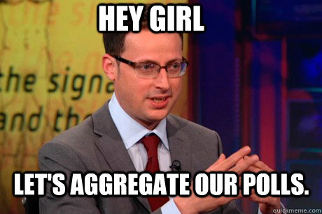 Hey girl Let's aggregate our polls.  Nate Silver