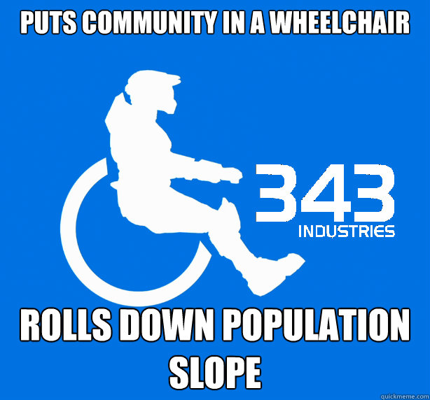 Puts Community in a Wheelchair Rolls down Population Slope  343 Logic