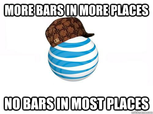 More bars in more places No Bars in most places  