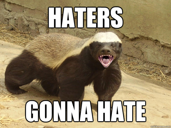 hATERS  GONNA HATE   