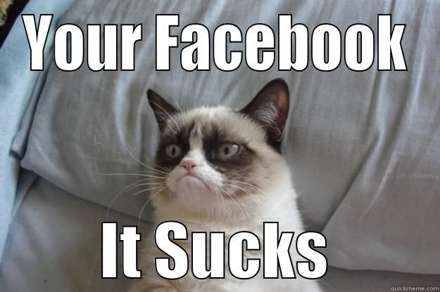 YOUR FACEBOOK IT SUCKS Grumpy Cat