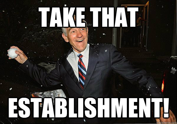 Take that Establishment! - Take that Establishment!  Ron Paul Snowball Fight