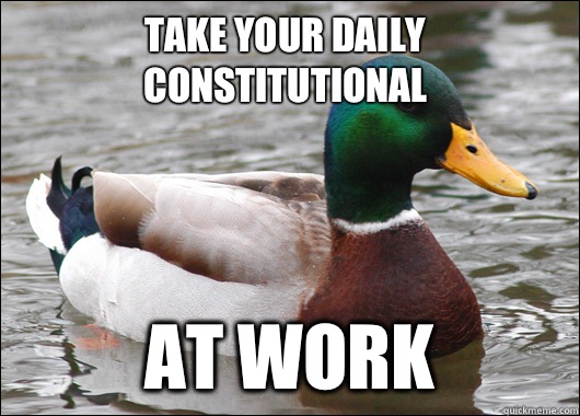 Take your daily constitutional at work  Actual Advice Mallard