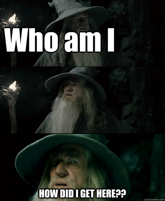 Who am I HOW DID I GET HERE?? - Who am I HOW DID I GET HERE??  Confused Gandalf