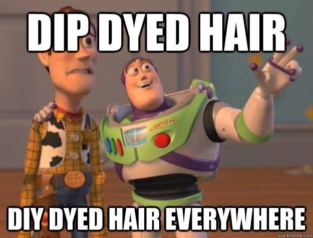 Dip dyed hair Diy dyed hair everywhere - Dip dyed hair Diy dyed hair everywhere  Buzz Lightyear