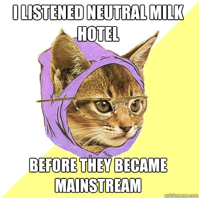 I listened Neutral Milk Hotel before they became mainstream  Hipster Kitty