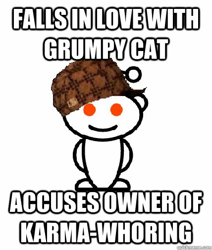 falls in love with grumpy cat accuses owner of karma-whoring  Scumbag Reddit
